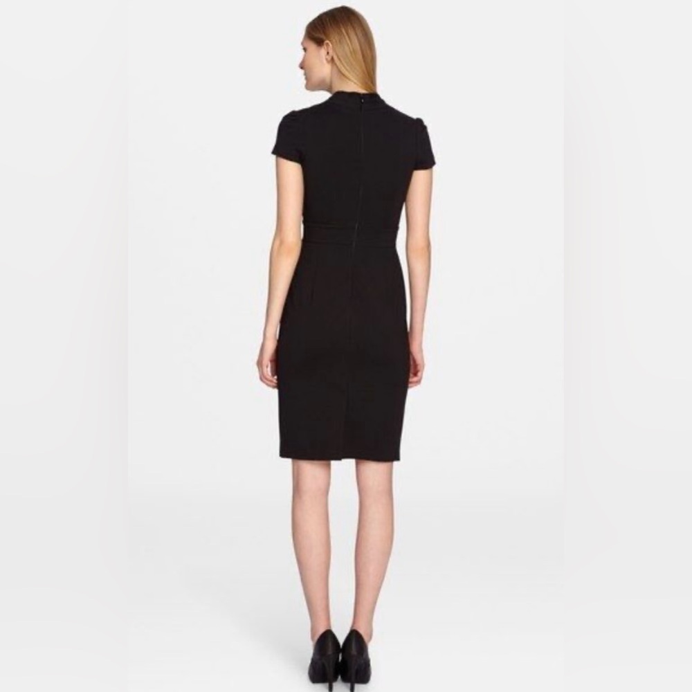 Catherine Malandrino Dale Dress Navy Blue Soft Stretch Knit Size 4 Career *EUC - Picture 2 of 8